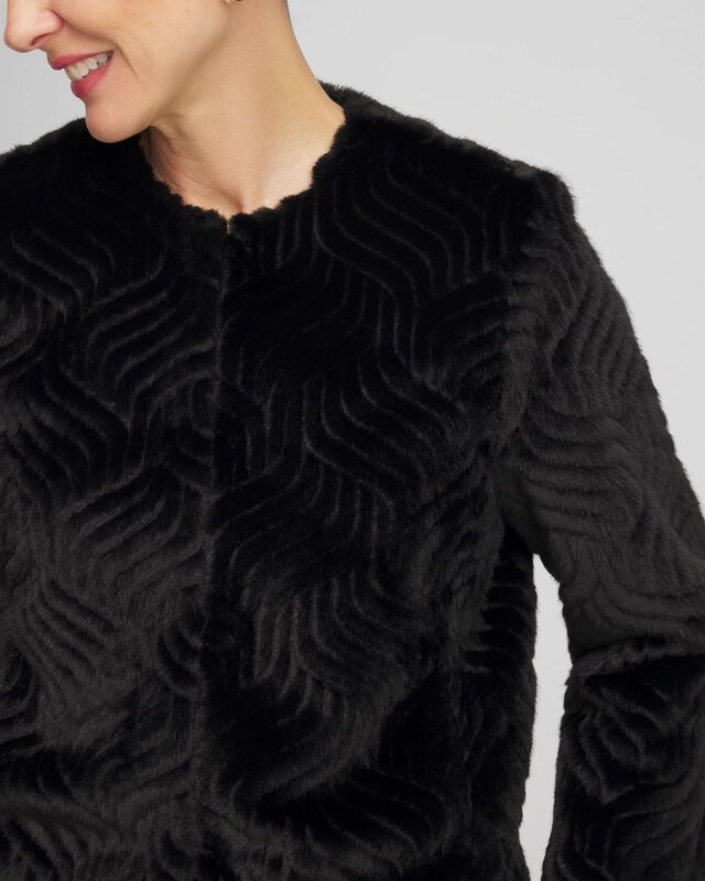 Pattern Fur Jacket - image 4